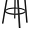 Armen Living Bryant 30" Bar Height Swivel Bar Stool in Black Finish and Black Faux Leather LCBYBABLBL30 - alternate 5